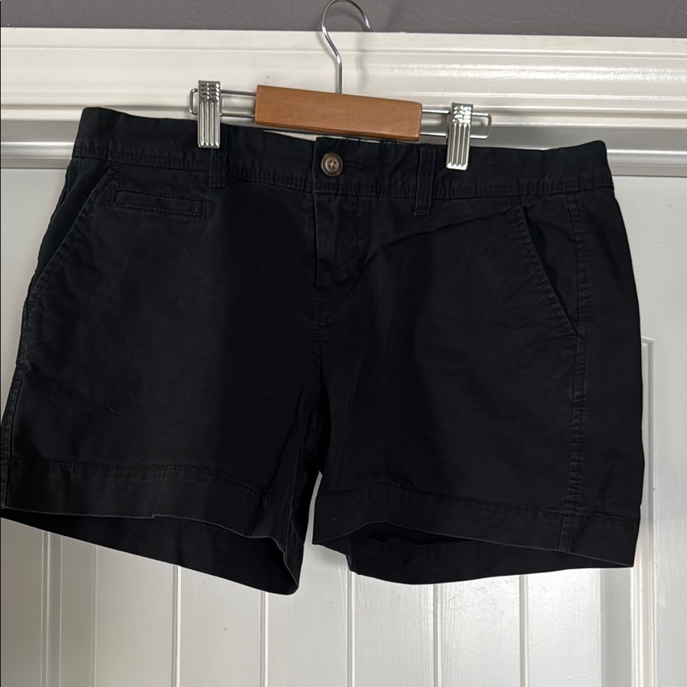 Old Navy Black Bermuda Shorts Classic Cotton Blend